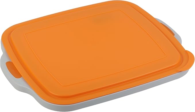 Collapsible Cutting Board with Container, Foldable Camping Sink with Colander, BBQ Prep Tub with Lid, Multifunction Dish Basin for Kitchen, Bowl, Vegetable and Fruit, 2.11 Gal/8L Storage Basket - Image 8