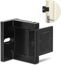 High-Security Reinforced Door Lock – Aluminum Privacy Latch for Home and Hotel, Easy Installation with Stainless Steel Screws, Interior Night Lock for Added Protection (Black-1 Pack) by Unknown