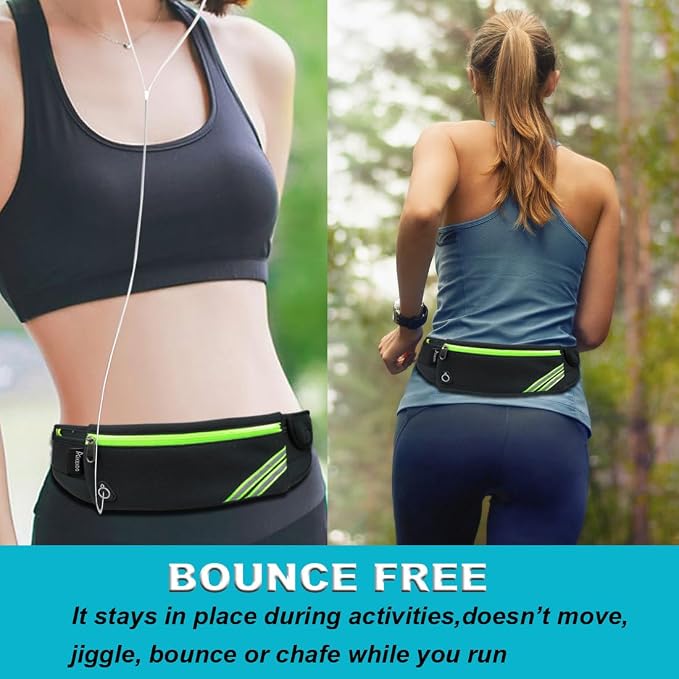 AIKENDO Slim Running Belt Fanny Pack Phone Holder Money Belt Women and Men | Waist Pack Bag for Hiking Cycling Workout Travelling, Reflective Runners Belt Jogging Pouch, Sport Gear Accessories - Image 6