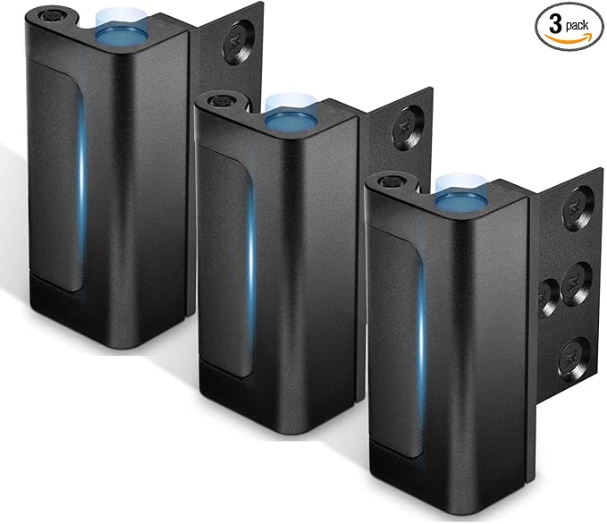 3Pack Door Reinforcement Lock Home Security, Childproof Safety | Top Door Lock Latch for Toddlers Safety, Inside Defender Prevents Unauthorized Entry on Inward Doors, Withstands 800lbs by Steinwhale