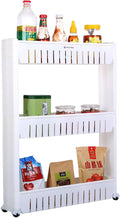 Laundry Room Organizer, Mobile Shelving Unit Organizer with 3 Large Storage Baskets, Gap Storage Slim Slide Out Pantry Storage Rack for Narrow Spaces by Home-Man