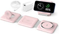 Charging Station for Apple Multiple Devices: 3 in 1 Foldable Magnetic Wireless Charger Stand - Travel Charging Dock Compatible with iPhone 17 16 15 14 13 12 Pro Max Plus Apple Watch AirPods by WirelessCharger