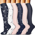 Copper Compression Socks for Women & Men (6 pairs) - Best Support for Nurses, Running, Hiking, Recovery by BLUEENJOY
