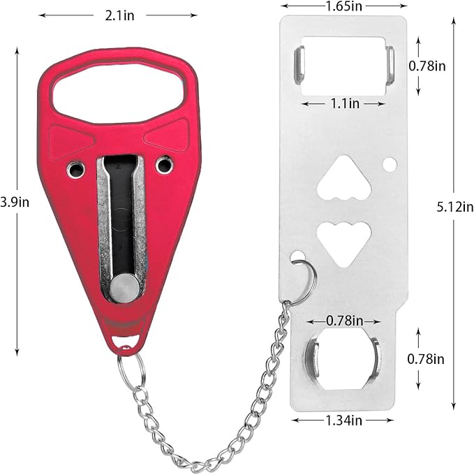 Portable Door Lock, Door Lock Self-Defense Security Device | Portable Door Locks for Travel Home, Apartment, Hotel, Living Motel, School Dorm, House for Open Inwards Door - Image 2