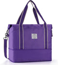 WALNEW Travel Duffel Bag, Weekender Bag for Women, Purple | Overnight Carry On Bag, Foldable Waterproof Gym Luggage with Metal Buckle Detachable Shoulder Strap and Wet Compartment by WALNEW
