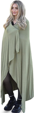 Luxury Cooling Travel Blanket - Stretchy, Lightweight Soft & Breathable Shawl Wraps for Women by WrapYourselfinNaturesSoftness