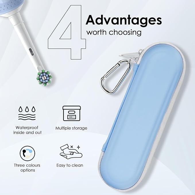 Electric Toothbrush Case Compatible with Oral B/Oral-B Pro/Philips Sonicare | Fit AquaSonic, Travel Toothbrush Shell, Hard Protective Portable Bag, Storage for Brush Heads & Accessories, Waterproof - Image 6