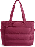 BAGSMART Tote Bag for Women, Lightweight Puffy Tote Bag with Compartments Shoulder Bag Handbag for Travel, Work, Gym | Lightweight by BAGSMART