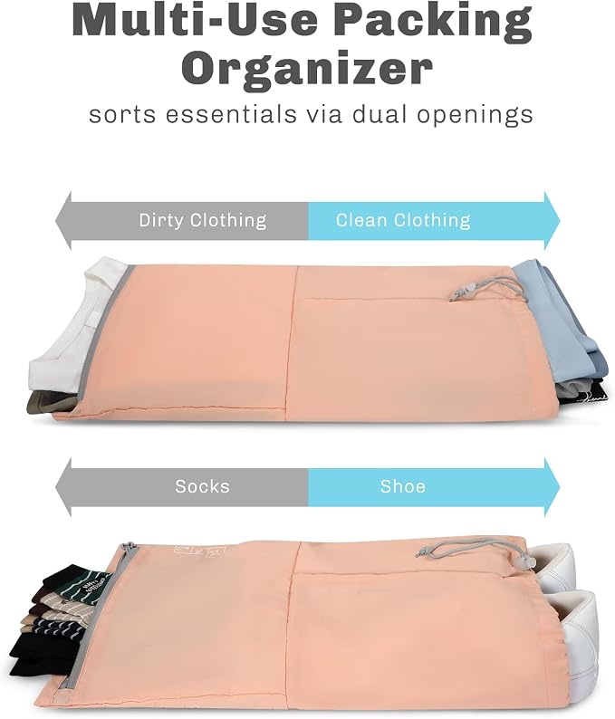 6 Set/ 4 Set/ 2 Set Compression Packing Cubes Travel Essentials Lightweight Nylon Luggage Suitcase Organizer Bag Light Pink 4PCS - Image 4