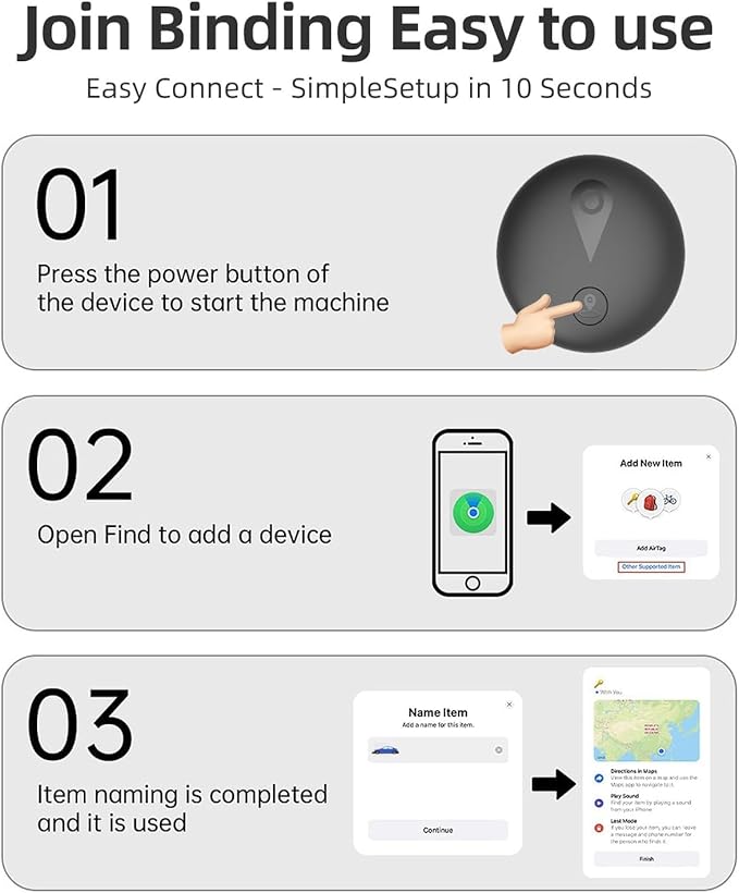 Nilone GPS Tracker for Dogs, Smart Collar with Real-Time Location | Pet Location Tracker with Holder, No Monthly Fee / No SIM Card, Works with iOS Find My, Ultra-Slim, IP68 Waterproof - Image 8