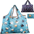 Reusable Grocery Bag, 2 Packs Large Washable | Foldable Eco Friendly Nylon Heavy Duty Fits in Pocket Shopping Tote Bag Mothers Day Gifts (Cattie) by GOPHRALOVE