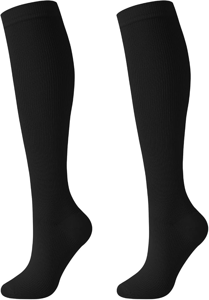 Junely Compression Socks for Women Knee High Stockings | Running Athletic Nurses Pregnant Women Work Support Travel Flight Sports Cosplay Costume Accessories Gifts by Junely