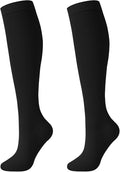 Junely Compression Socks for Women Knee High Stockings | Running Athletic Nurses Pregnant Women Work Support Travel Flight Sports Cosplay Costume Accessories Gifts by Junely