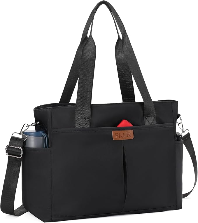 Corduroy Tote Bag for Women Crossbody Bags Lightweight Handbags Shoulder Bag with Zipper Pockets for Work Shopping by AMXNX