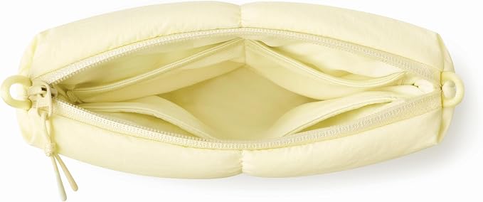 Comfyable Puffy Electronics Organizer Travel Case, Cute Tech Pouch for Women Men, Cable Storage Bag for Charger, Phone, Power Bank, Cord, Compact Tech Accessories Pouch, Butter Yellow - Image 4
