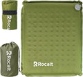 Rocalt Self Inflating Seat Cushion for Airplane Seats and Bleachers | 3s valve inflation, 0.44 lb pack, 17.1 x 13.8 x 2 in support, TPU fabric, for flights, stadiums and camping by Rocalt