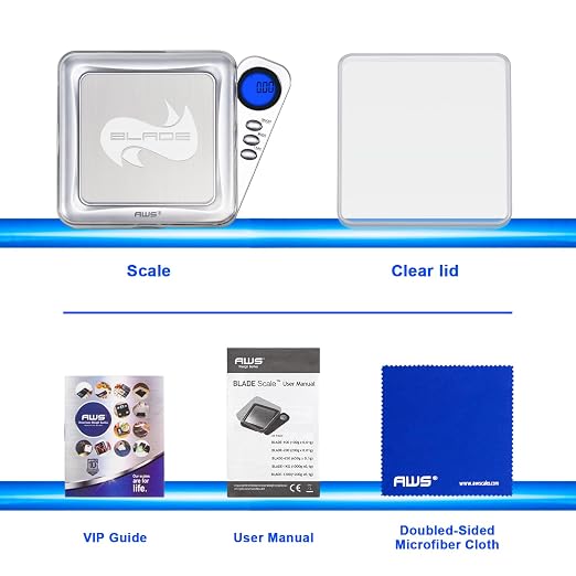 American Weigh Scales 200g x 0.01g Digital Pocket Gram Scale-Blade Series | Precision Mini Scale 0.01g Accuracy, Pocket Scale for Kitchen, Gold, Gems & Coin Scale, Smart Digital & Compact Scale - Image 6