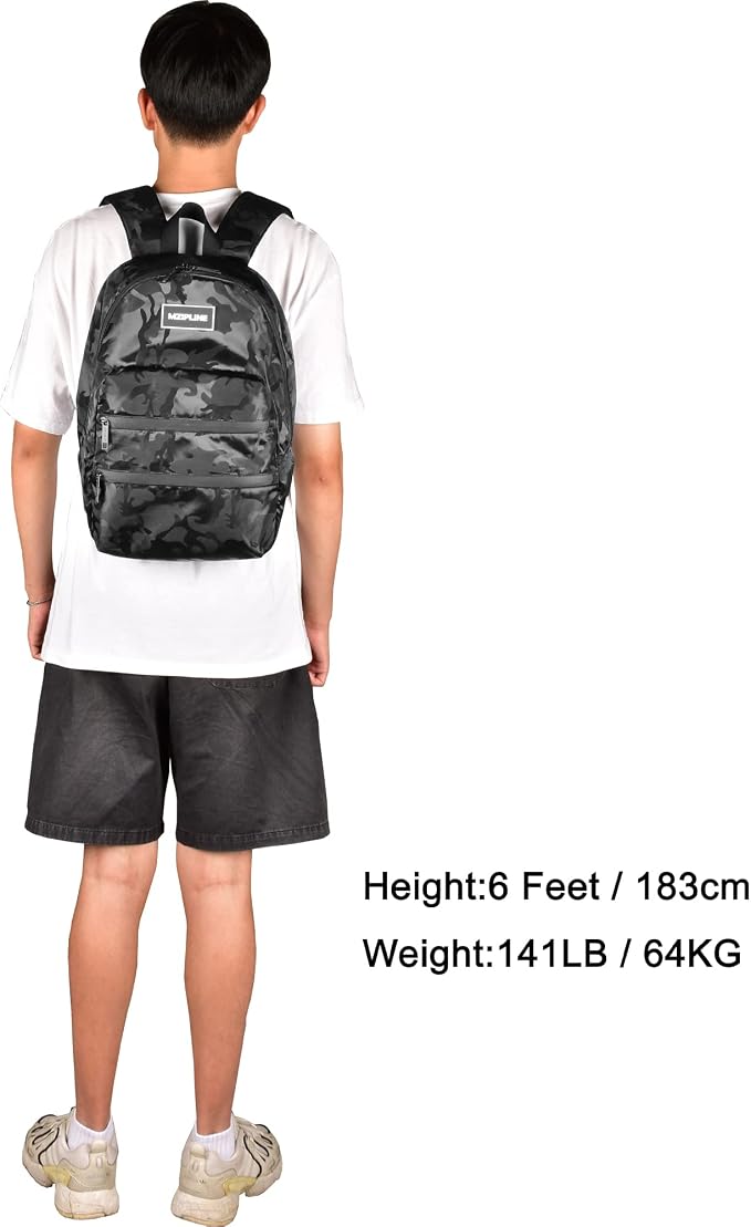 Mini Backpack Bag-Smell Proof-USB Charging Port Daypack Travel bags With Carbon Lining for Men & Women Travel (Camouflage Black) - Image 6
