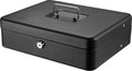 SentrySafe Black Money Saving Box with Cash Tray and Key Lock, Portable Safe Box with Carrying Handle, 0.21 Cubic Feet, 3.75 x 12 x 9.3 Inches, CB-12 | Cash Storage Box With Removable Organized Tray and Key Lock, Portable Handle For Events, Garage Sale... by SentrySafe