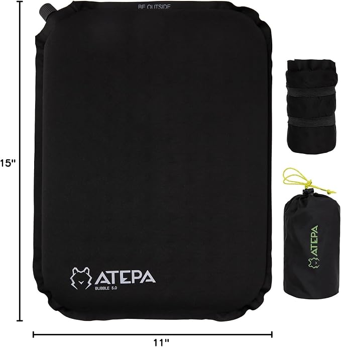ATEPA Inflatable Seat Cushion | 2" & 2.5" Foam Core Seat Pad, Self Inflating, Compact, Stadium, Airplane, Travel, Camping, Hiking, Sports events - Image 10