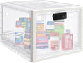 Medicine Lock Box for Safe Medication, 10L Lockable Storage Box for Fridge/Snacks Food, Phone Lock Boxes with Combination Code for Home/Dorms/Office Storage (1, Translucent White) by biliitim