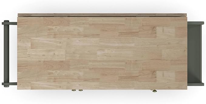 Homestyles Mobile Kitchen Island Cart with Wood Top and Dropleaf Breakfast Bar, 18" D x 53.5" W x 36" H, Green - Image 18