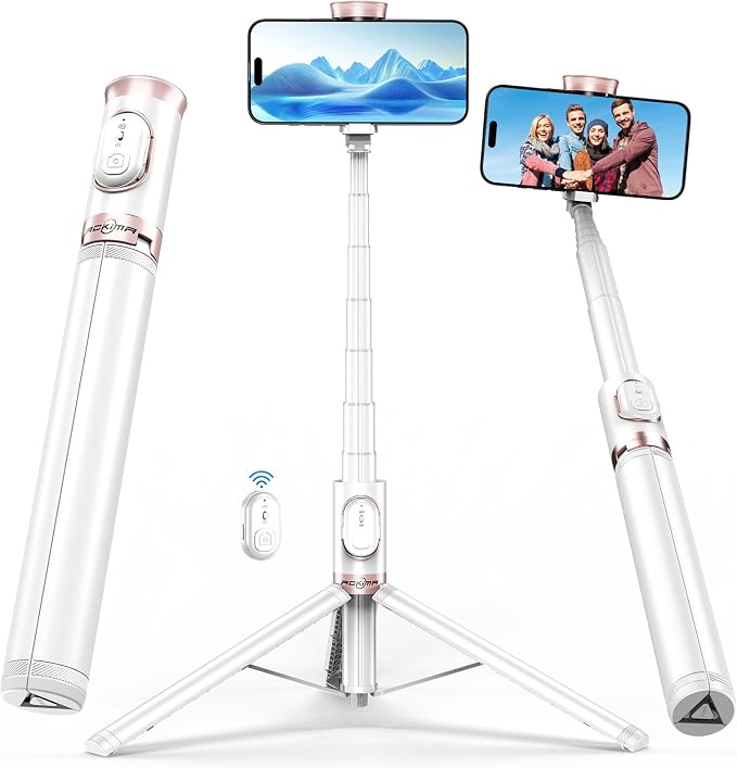 67" Selfie Stick Tripod with Wireless Remote for iPhone and Android | All-in-One Extendable Design, Compact Folded Size for Selfies, Video Recording, Live Streaming, Vlogging and Travel by SelfieStickTripodsforPhone