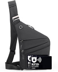 Anti Theft Crossbody Bags for Women Men, Multi-Pocket Shoulder Bag, Slim Sling Bags with 2 RFID Blocking Card by Ibalulu