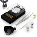 Digital Milligram Scale 50g/0.001g, Compact Mg Scale, 2 x 20g Weights | Black Powder Scale for Reloading, 6 Units, Tare, Counting, USB/Battery Powered, for Jewelry, Gold, and other micro items by Maxusprecisionscale