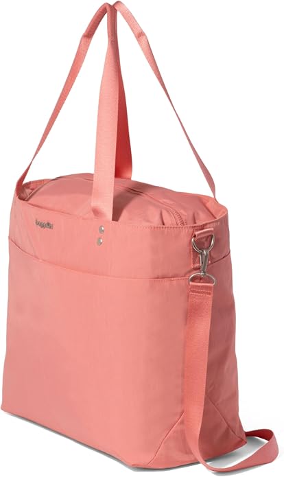 Baggallini Carryall Tote - Lightweight Nylon Zipper Top Weekender Travel Beach Bag w/Luggage Sleeve - Image 9