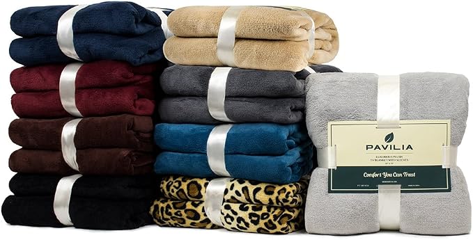 PAVILIA Blanket with Sleeves for Adult Women Men, Soft Warm Wearable Blanket Fleece Wrap Throw, Robe Blanket Gift - Image 6
