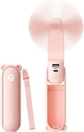 JISULIFE 3 IN 1 Portable Fan with Power Bank & Flashlight Featured | 19H Max Cooling, USB Rechargeable, Pocket-Sized Handheld Fan for Travel, Cruise, Concerts, Makeup, Summer Gifts for Women by LivechillStaycool