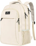 MATEIN Beige Women Backpack for Work, 15.6 Inch Slim Travel Laptop Bag | Fits 15.6 Inch Laptop, Water Resistant, Computer College Bag, Anti Theft Pocket, Gift for Teacher Nurse Office Worker by MATEIN