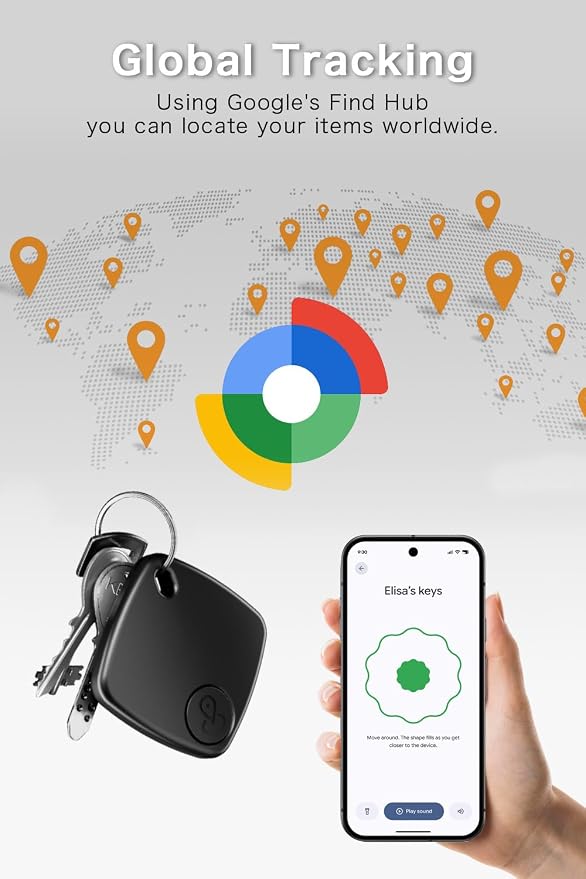 Android Compatible Smart Tracker Tag- Tracker Tags for Android Phones, Supports Google Find My Device, 2026 New Model (1, White) - Image 2