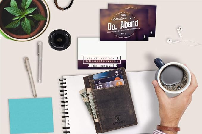 Front Pocket Wallet for Men Women Slim Minimalist Real Leather RFID Blocking Credit Card Holder - Image 5