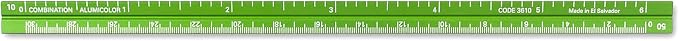 Alumicolor 3610-6 Aluminum Combination Pocket Scale, 6IN, Green - Image 2