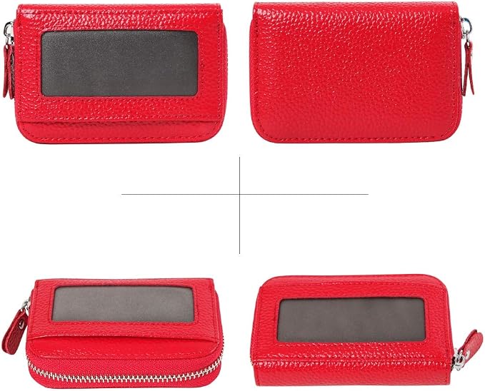 Women's RFID Blocking 12 Slots Credit Card Holder Leather Accordion Wallet - Image 3