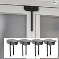 Adjustable Metal Bi-fold Door Lock, Keep Safety, Black, 4 Pack | Bifold Door Lock Kit for 0.6-2 Inch Thick Doors, Protection Child and Pet Proof Bi-fold Door Lock for Closet Cabinet Pantry by Unknown