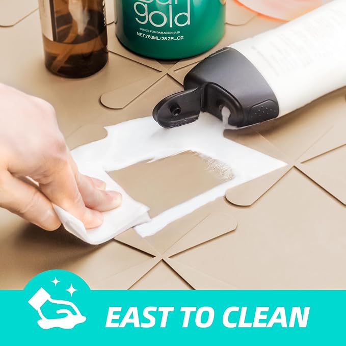 Waterproof Under Sink Mat Silicone 28" x 22" Kitchen Cabinet liner | BPA-Free Silicone Mat with Raised Lip Protects Cabinets from Leaks, Versatile Home Organizer for Bathroom, Pets, Boots, Floor - Image 6
