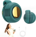 Portable silent mini bladeless fan 3-speed clip-on fan 360° rotatable, suitable for outdoor, travel and office use, travel accessory (Green) by Unknown