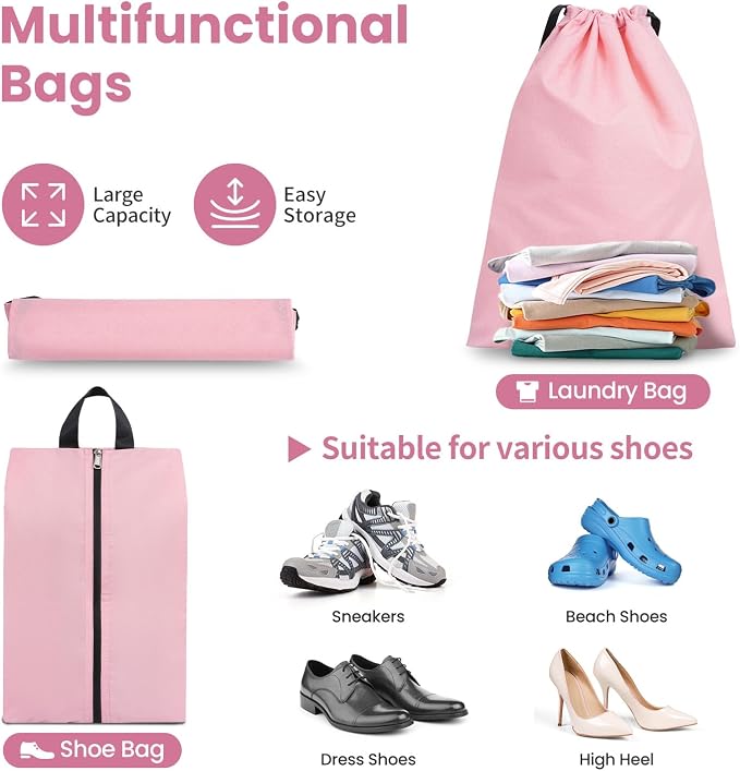 Compression Packing Cubes for Travel, Lightweight Vacation Travel Essentials, Travel Accessories for Suitcase Organizer Bags Set, Durable Luggage Organizer - Image 6