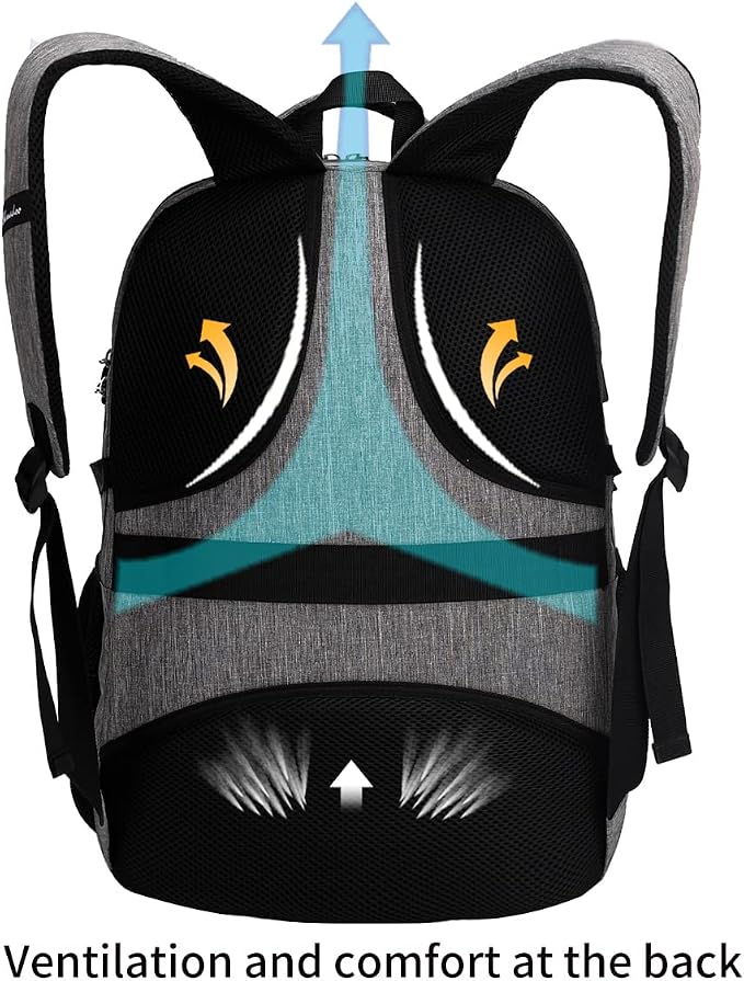SHRRADOO Travel Laptop Backpack for Men Women, College High Schoolbag | Anti Theft Backpack with Combination Lock, Carry On Flight Approved, Fit 17 Inch Laptop, Bookbag School Backpack,Work Daypack - Image 5
