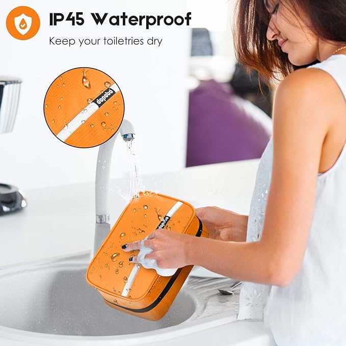 Travel Toiletry Bag for Women, Dopp Kit for Men, Waterproof Makeup Bag Shaving Bag with Hanging Hook, Portable Toiletry Organizer for Traveling and Camping - Image 6
