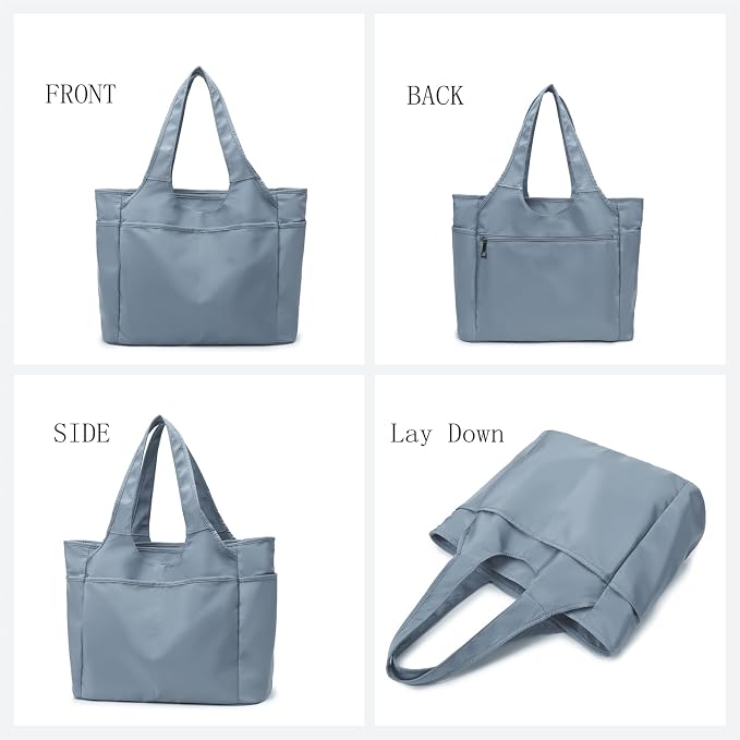 SOYMWIN Tote Bag for Women,Large Tote Bag with Compartments and Multiple Pockets,Quilted Shoulder Bag for Travel Work Sports | Large - Image 4