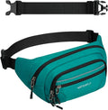 WATERFLY 3.5L RFID Fanny Pack: Anti-Theft 12" Extender Belt for Travel | Large Capacity Multi-Pocket, Water-Resistant Nylon, Reflective Strips, Breathable Padding, Hiking Walking Daily, Women Men by Waterfly