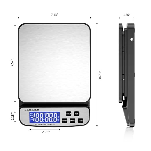 Digital Shipping Scale 110 lbs x 0.1oz with Hold/Counting Function/Tare,Stainless Steel Platform Small Mail Scale for Package,Postal,Food,Postage,Offices and Kitchen - Image 7