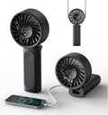Peiyuu Handheld Fan, Portable Fan, 4000mAh Rechargeable Personal, 180° Foldable Mini Desk Fan with 6 Wind Speed, LCD Digital Display, Lanyard as Neck, Ultra Quiet, Pocket Size for Indoor Outdoor by Peiyuu