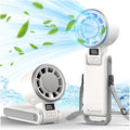 PlayHot Portable Handheld Cooling Fan, Travel Essentials, Gifts for Women | Instant Cooling, 10m/s Airflow, 5-Speed, 10H Max, USB-C Rechargeable, LED Display, 3-in-1 Foldable for Cruise, Beach Vacation by PlayHot-CoolSummer