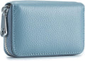 RFID Credit Card Holder Genuine Leather Credit Card Wallet with Zipper | RFID by EASTNIGHTS