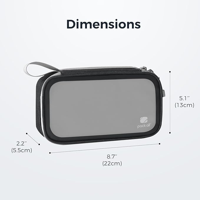 pack all Clear Electronic Organizer, Compact TPU Cable Organizer Bag | Portable & Lightweight, Water-resistant, Smooth Zipper, Travel Tech Pouch for Chargers, Phones, USB Cords, Black - Image 6